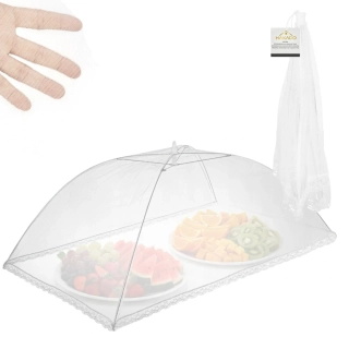 Skládací síťová pokrývka na potraviny 60×42 cm - ochrana proti mouchám a hmyzu